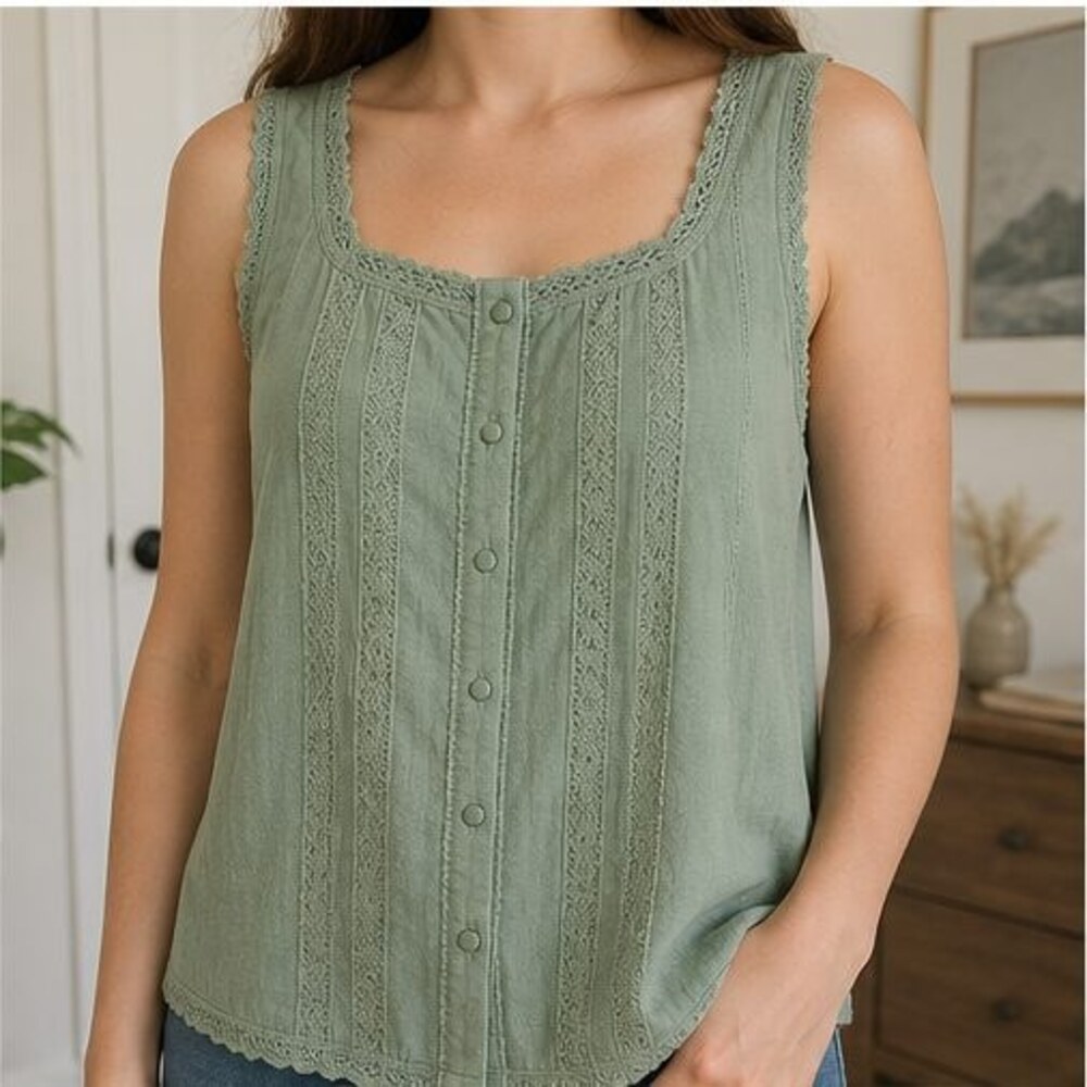 Sage Ruffle Blouse - Picture 2 of 6